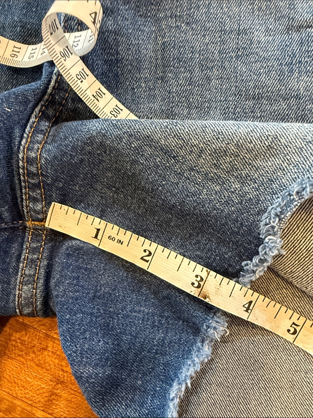 Madewell High-Rise Cut-Off Denim Jean Shorts Stretch Blue size 29” (z) - Picture 7 of 7